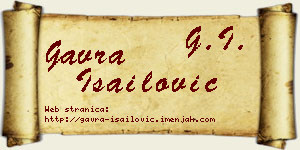 Gavra Isailović vizit kartica